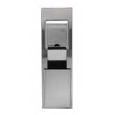 GP Pro 59453 California Building Code Compliant Recessed Trash Receptacle for 12" Cavities - Stainless Steel